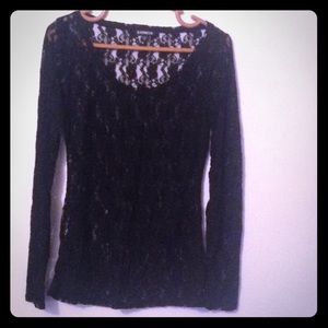 🎃Black Lace Top 3/$20
